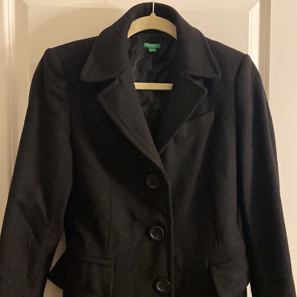 United Colors of Benetton Black Winter Coat Size 0/2 XS